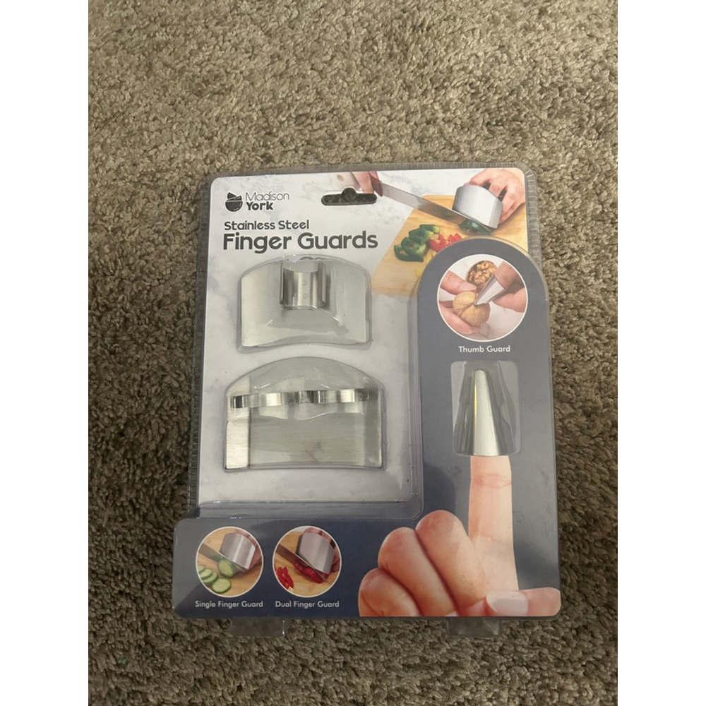Unisex Madison York Kitchen Tools One Size Silver Stainless Steel Finger Guards - Picture 2 of 3
